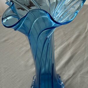 Elegant Blue Glass Vase